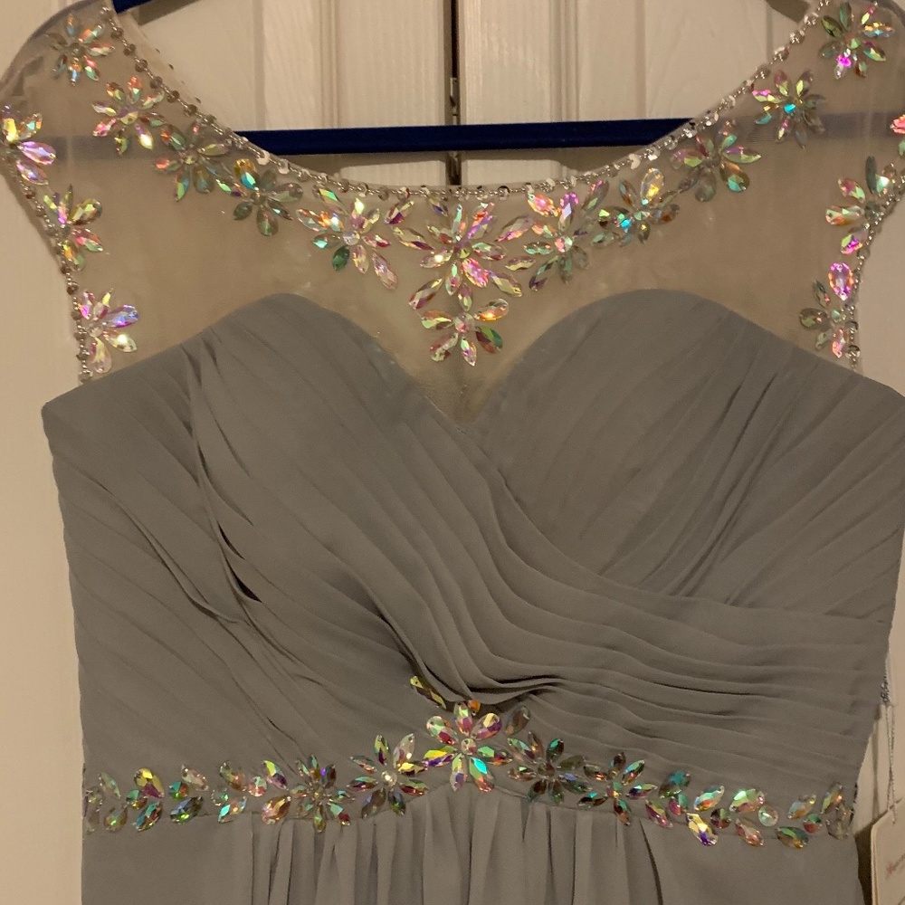 Chiffon Rhinestone Formal Dress